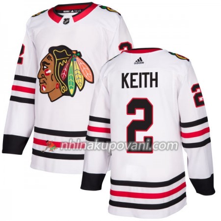 Chicago Blackhawks Dresy Duncan Keith 2 Bílá 2017-2018 Adidas Authentic - Pánské